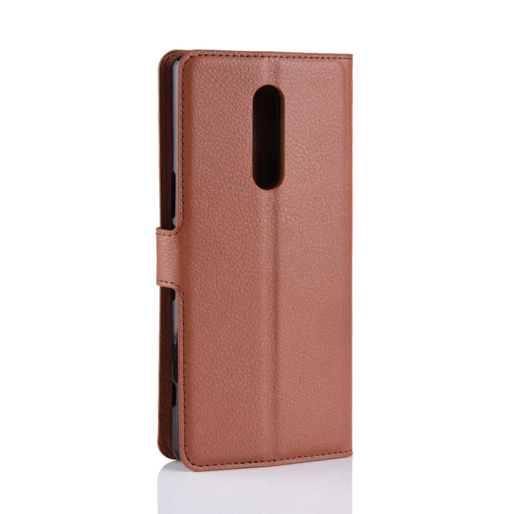 Litchi Skin PU Leather Magnetic Wallet Stand Case for Sony Xperia 1