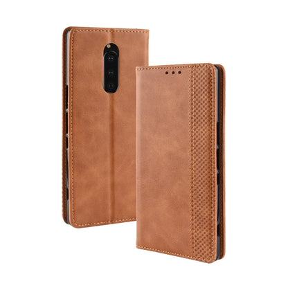 Vintage Style Leather Wallet Case for Sony Xperia 1