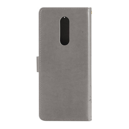 Imprint Butterfly Flower Leather Wallet Case for Sony Xperia 1