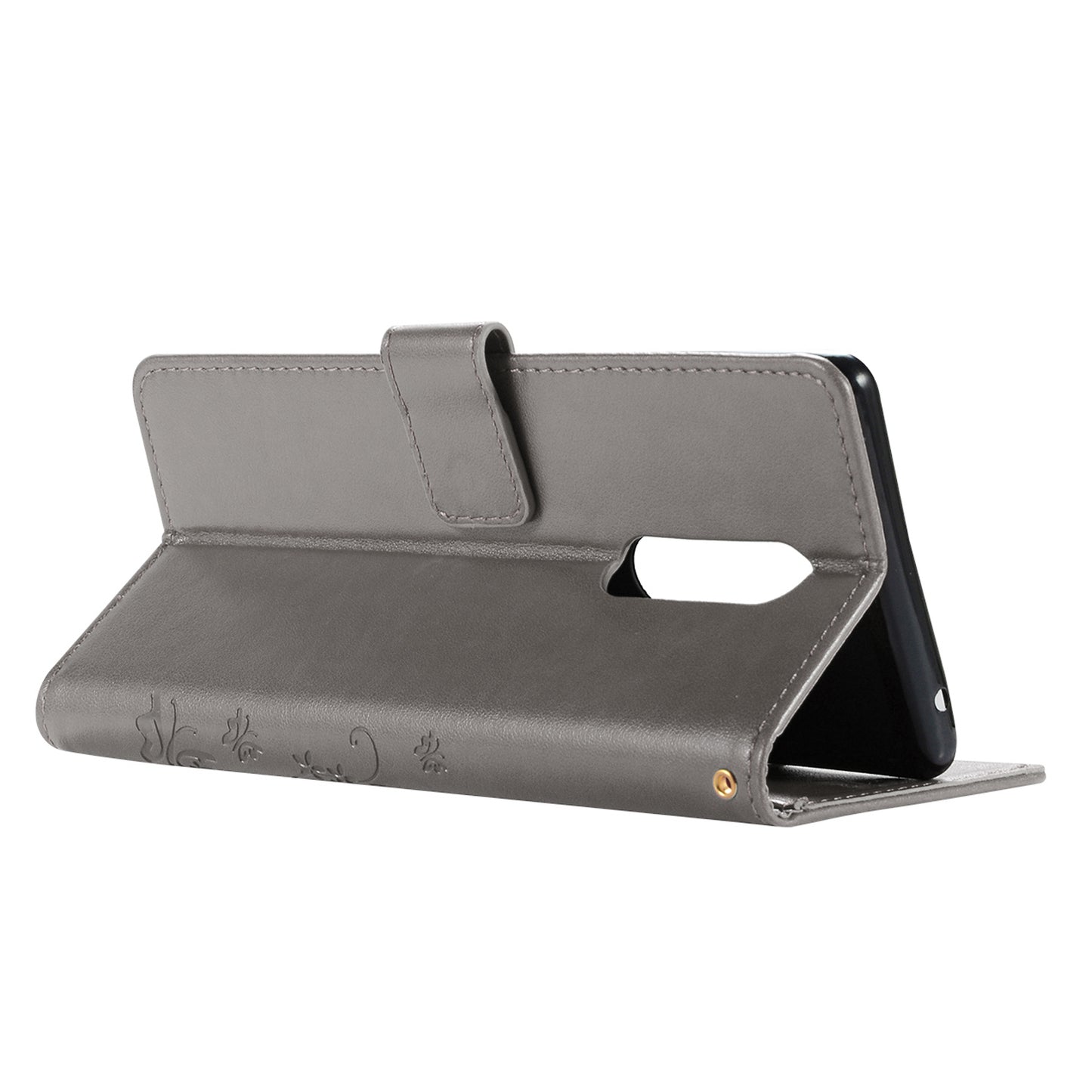 Imprint Butterfly Flower Leather Wallet Case for Sony Xperia 1