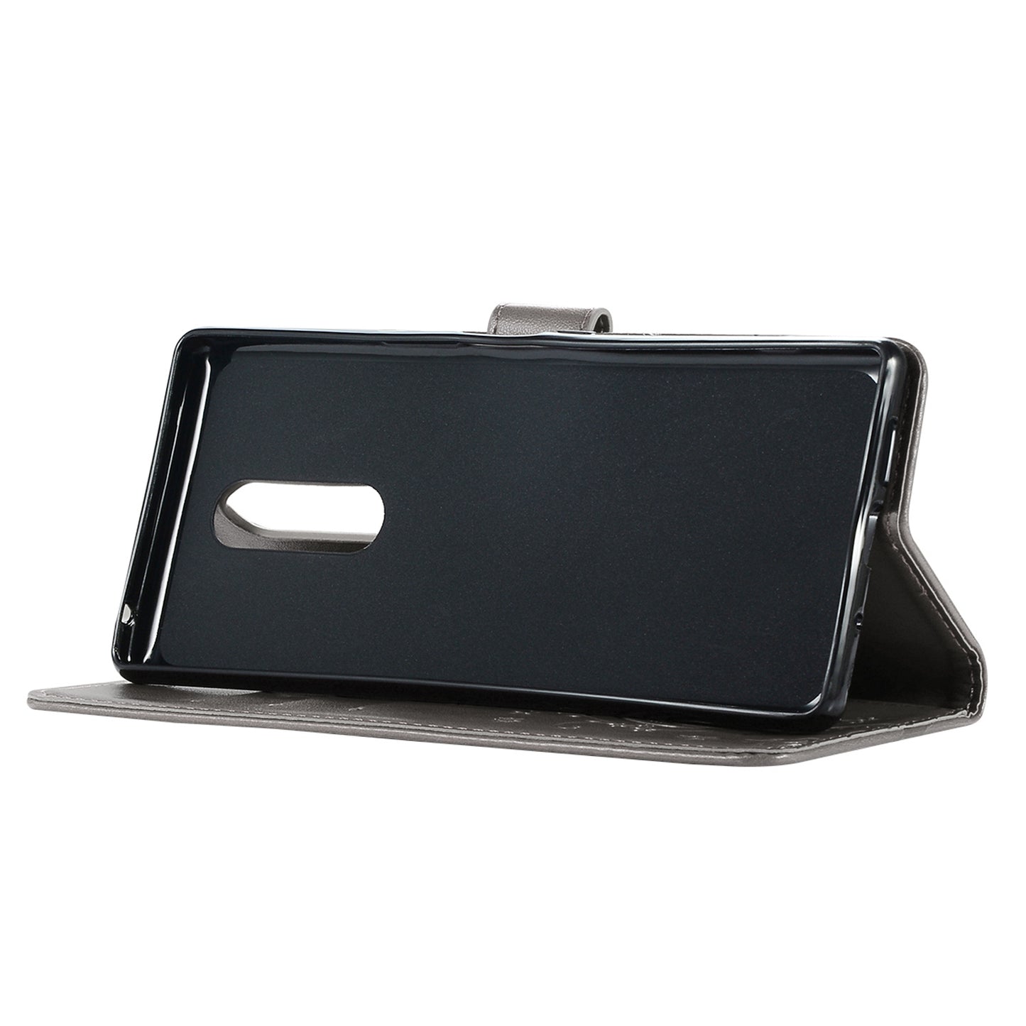 Imprint Butterfly Flower Leather Wallet Case for Sony Xperia 1