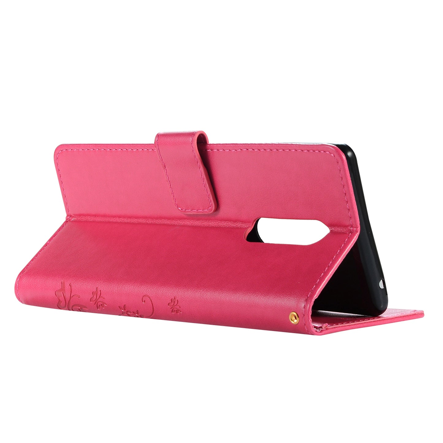 Imprint Butterfly Flower Leather Wallet Case for Sony Xperia 1