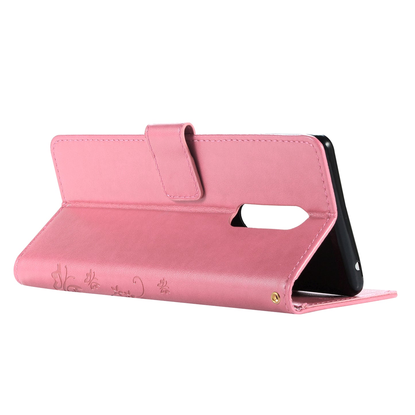 Imprint Butterfly Flower Leather Wallet Case for Sony Xperia 1