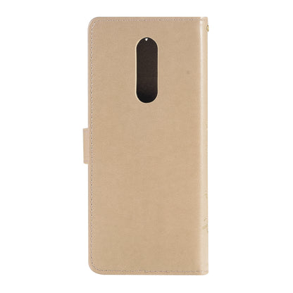 Imprint Butterfly Flower Leather Wallet Case for Sony Xperia 1