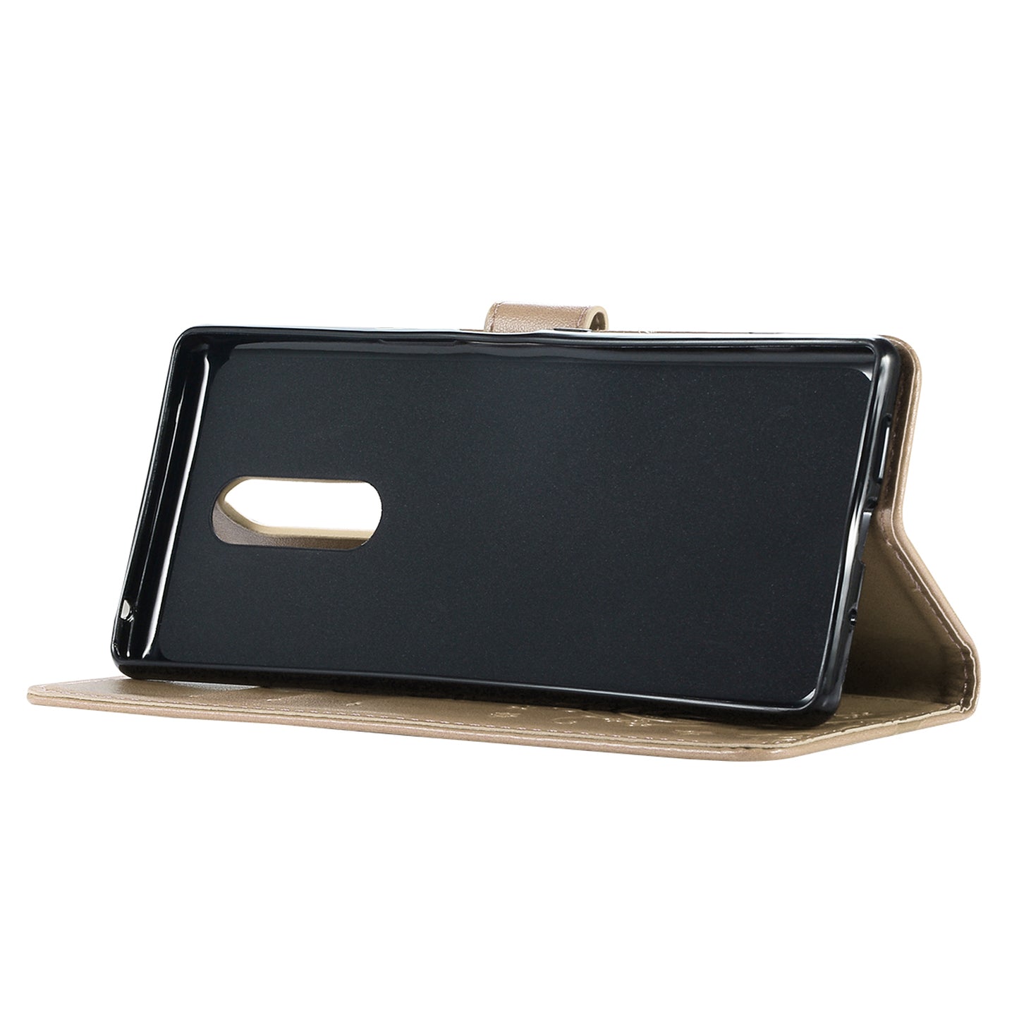 Imprint Butterfly Flower Leather Wallet Case for Sony Xperia 1