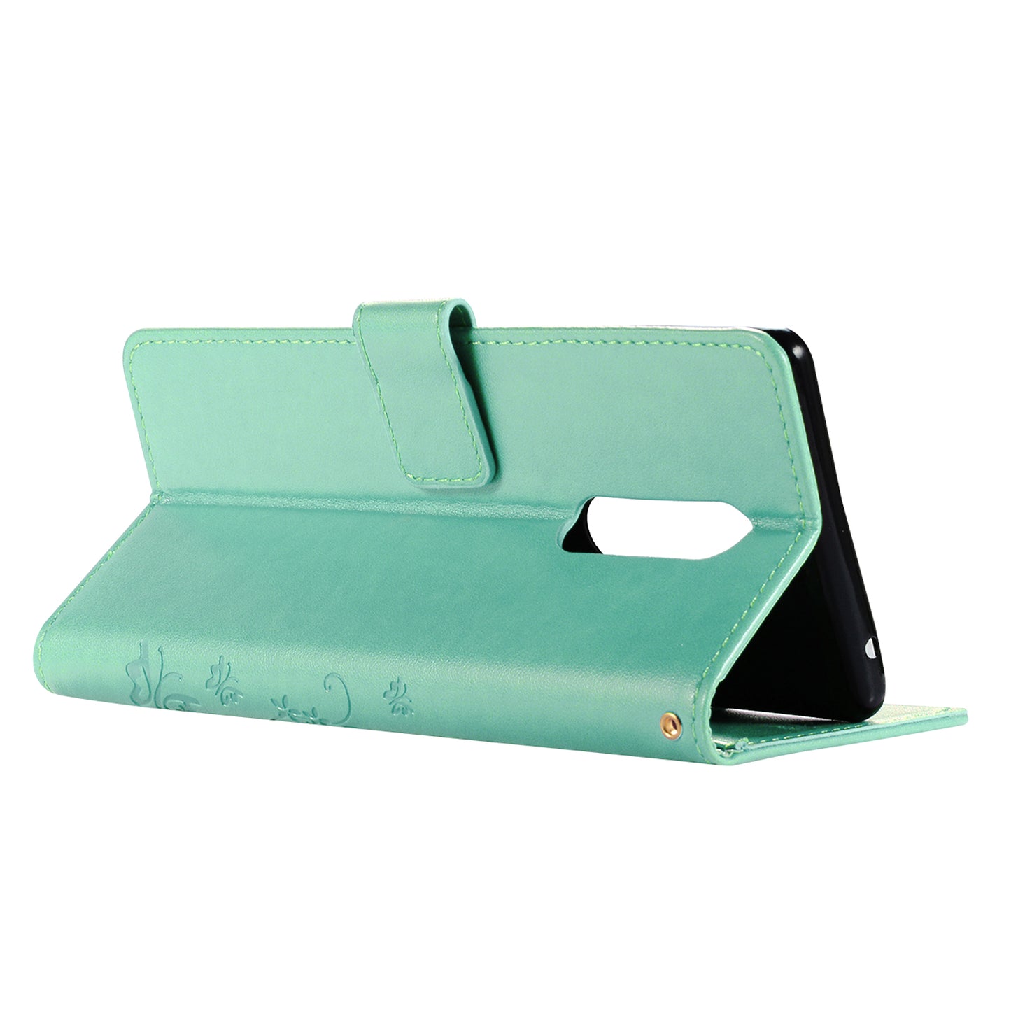 Imprint Butterfly Flower Leather Wallet Case for Sony Xperia 1