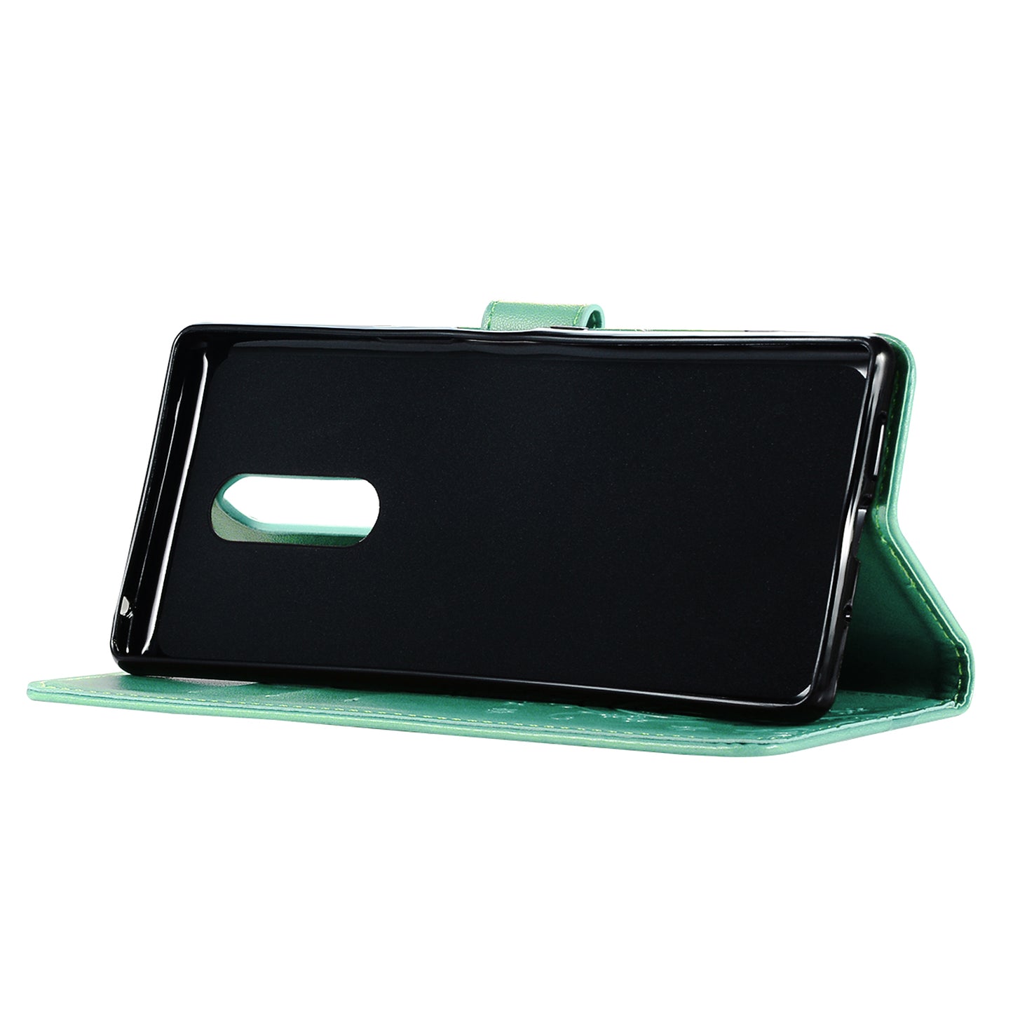 Imprint Butterfly Flower Leather Wallet Case for Sony Xperia 1