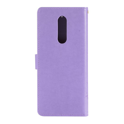 Imprint Butterfly Flower Leather Wallet Case for Sony Xperia 1