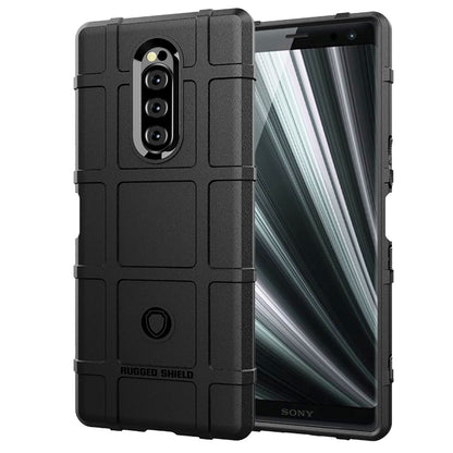 Rugged Square Grid Texture TPU Phone Case for Sony Xperia 1