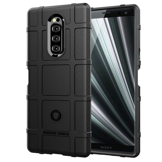 Rugged Square Grid Texture TPU Phone Case for Sony Xperia 1
