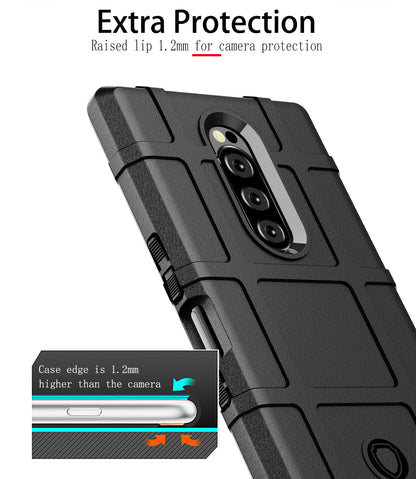 Rugged Square Grid Texture TPU Phone Case for Sony Xperia 1