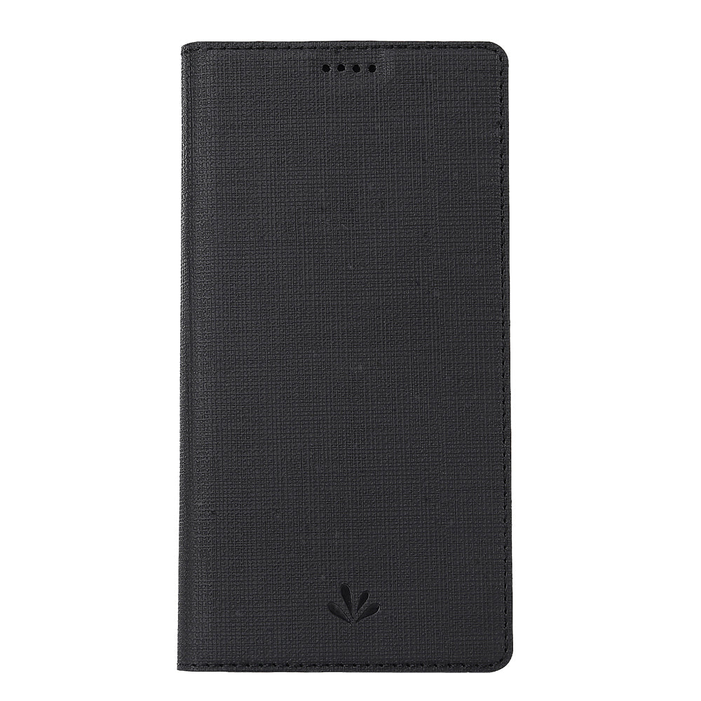 VILI DMX Cross Texture Card Holder Leather Stand Cover for Sony Xperia L3