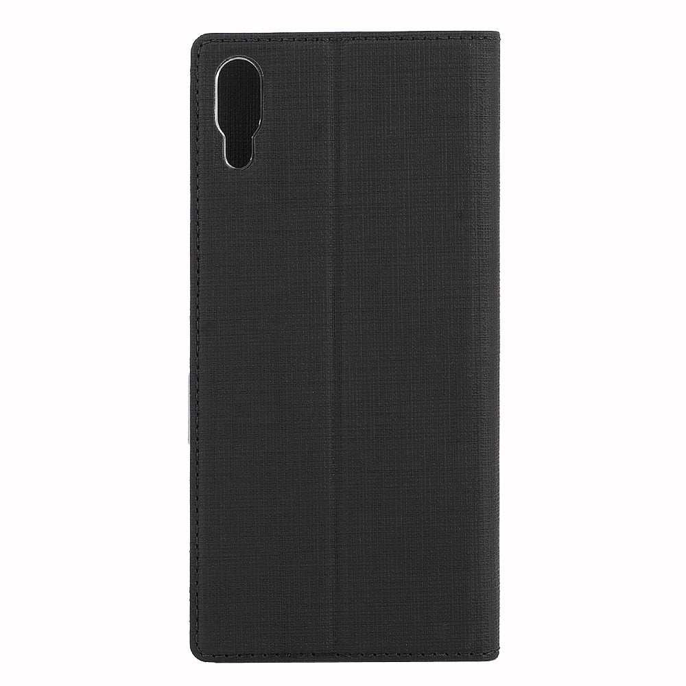 VILI DMX Cross Texture Card Holder Leather Stand Cover for Sony Xperia L3