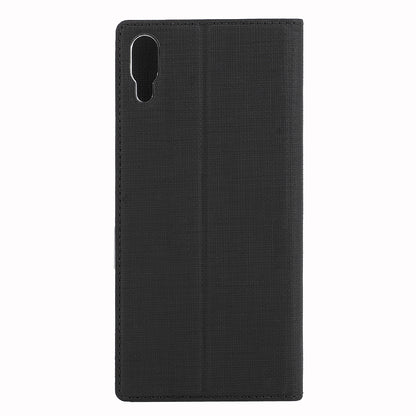 VILI DMX Cross Texture Card Holder Leather Stand Cover for Sony Xperia L3