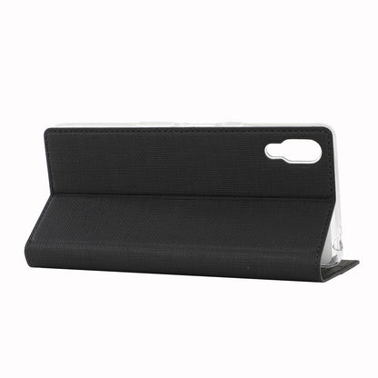 VILI DMX Cross Texture Card Holder Leather Stand Cover for Sony Xperia L3