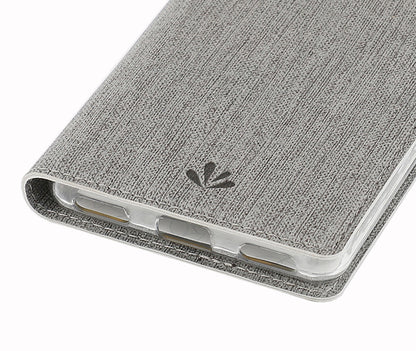 VILI DMX Cross Texture Card Holder Leather Stand Cover for Sony Xperia L3