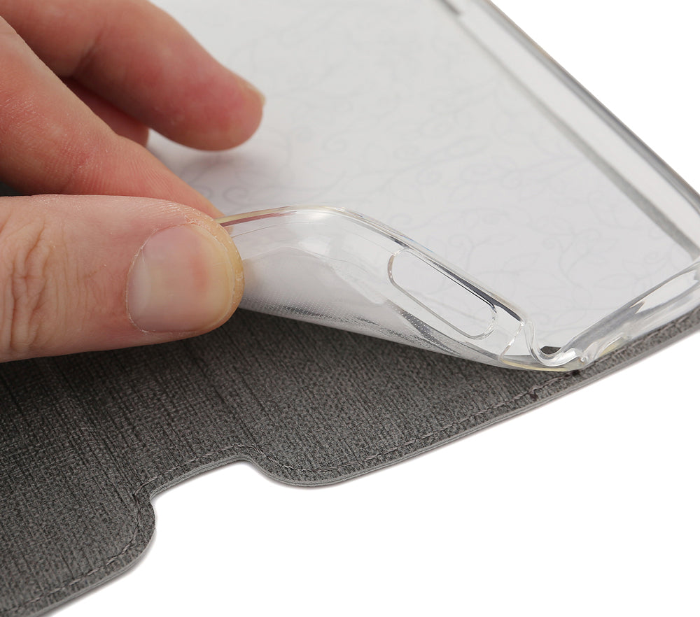 VILI DMX Cross Texture Card Holder Leather Stand Cover for Sony Xperia L3