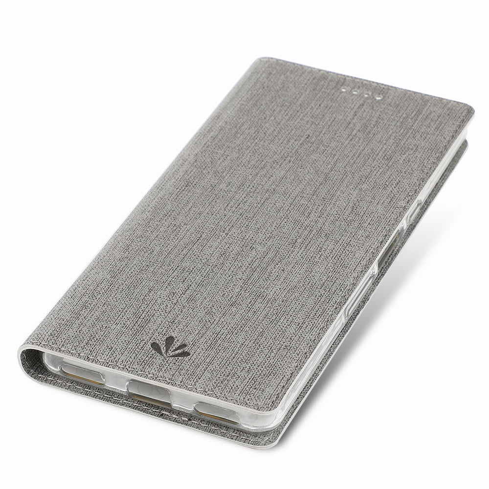 VILI DMX Cross Texture Card Holder Leather Stand Cover for Sony Xperia L3