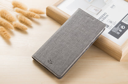 VILI DMX Cross Texture Card Holder Leather Stand Cover for Sony Xperia L3