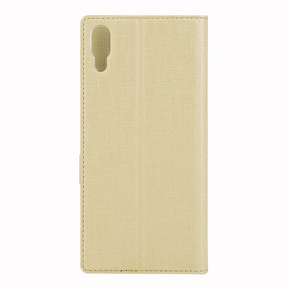 VILI DMX Cross Texture Card Holder Leather Stand Cover for Sony Xperia L3