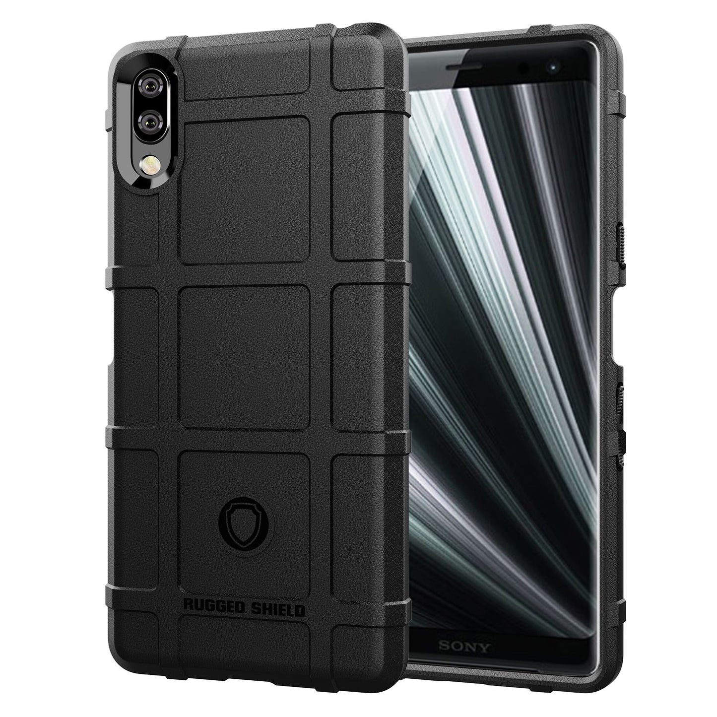 Rugged Square Grid Texture Soft TPU Anti-shock Case for Sony Xperia L3