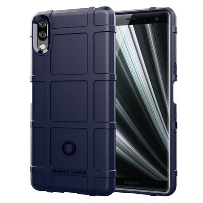 Rugged Square Grid Texture Soft TPU Anti-shock Case for Sony Xperia L3