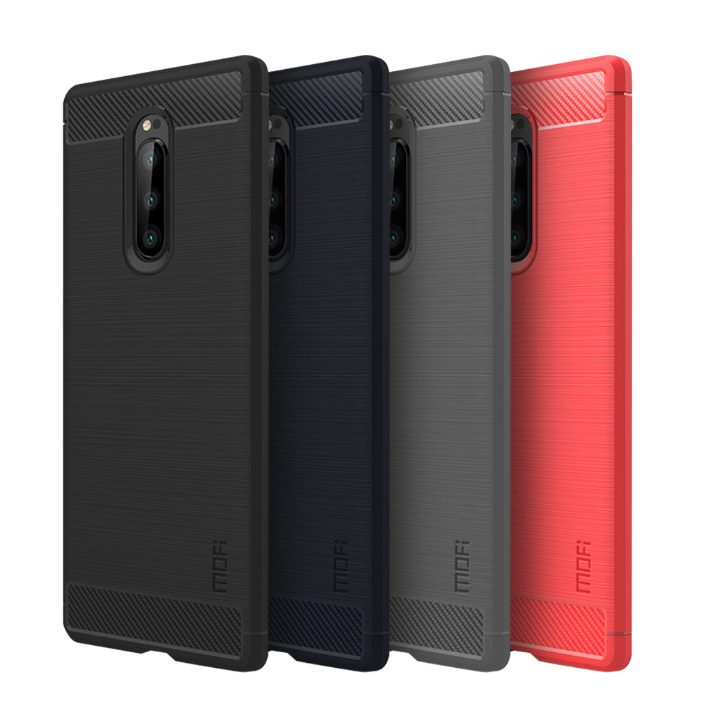MOFI Carbon Fiber Texture Brushed TPU Case for Sony Xperia 1