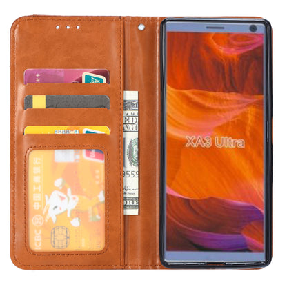 Auto-absorbed Wallet Stand Flip Leather Mobile Cover for Sony Xperia 10