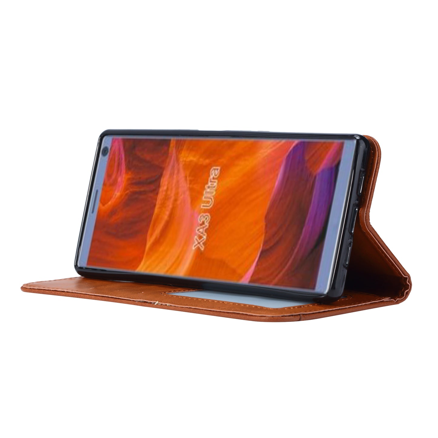 Auto-absorbed Wallet Stand Flip Leather Mobile Cover for Sony Xperia 10