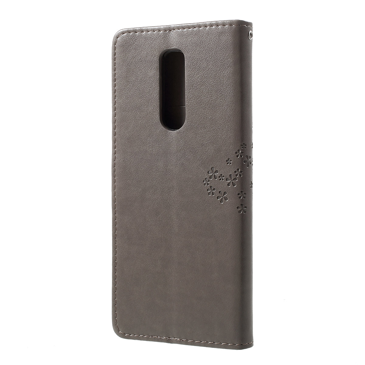 Imprint Tree Owl Leather Wallet Stand Case for Sony Xperia 1