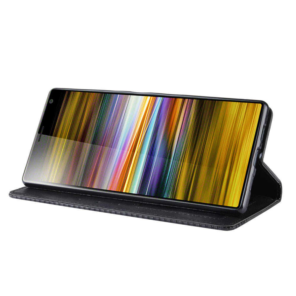 Vintage Style PU Leather Wallet Mobile Phone Cover for Sony Xperia 10 Plus