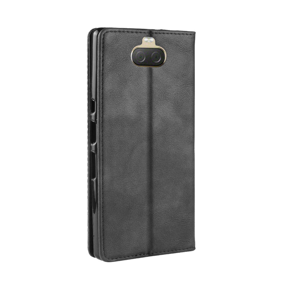 Vintage Style PU Leather Wallet Mobile Phone Cover for Sony Xperia 10 Plus