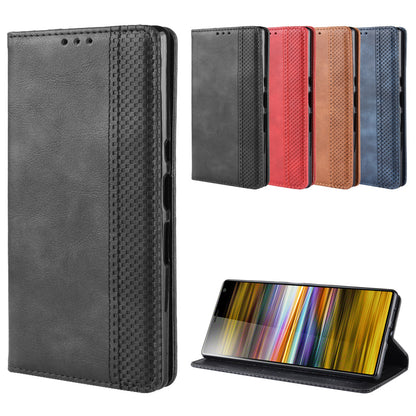 Vintage Style PU Leather Wallet Mobile Phone Cover for Sony Xperia 10 Plus