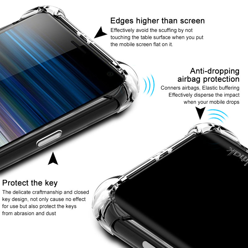 IMAK Shockproof TPU Shell + Explosion-proof Screen Protector for Sony Xperia 10