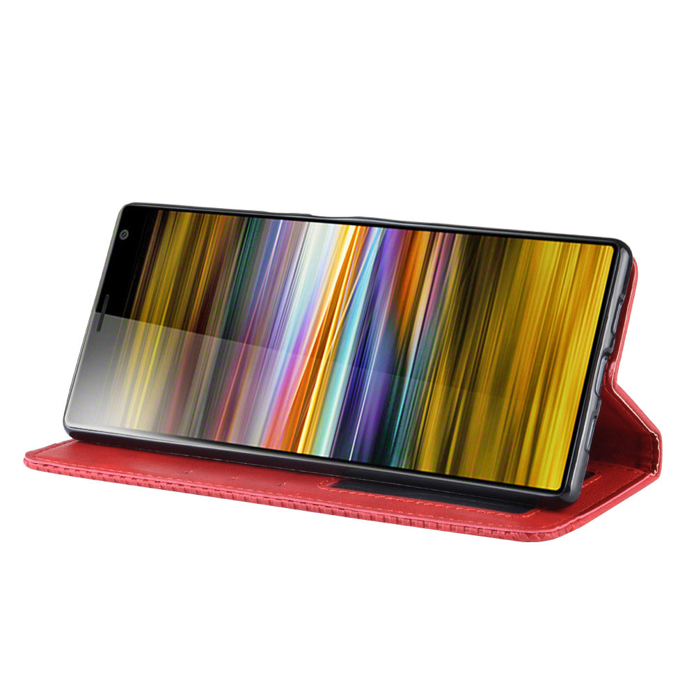 Vintage Style Leather Wallet Case for Sony Xperia 10