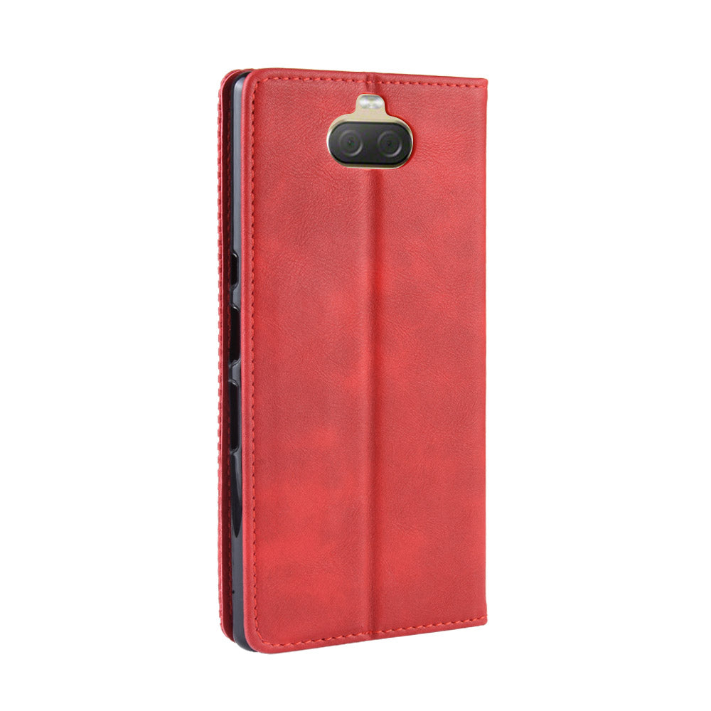 Vintage Style Leather Wallet Case for Sony Xperia 10