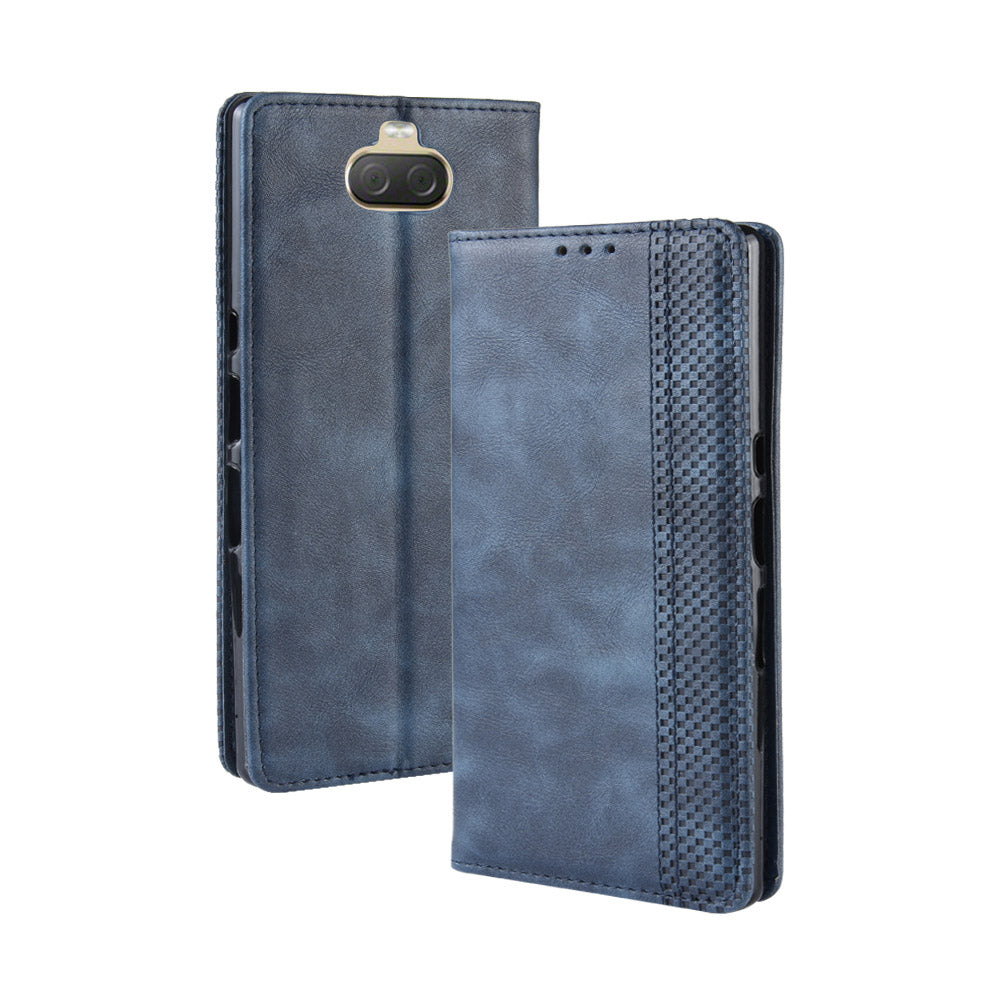 Vintage Style Leather Wallet Case for Sony Xperia 10
