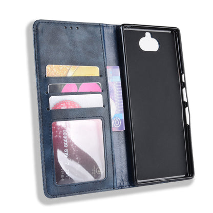 Vintage Style Leather Wallet Case for Sony Xperia 10