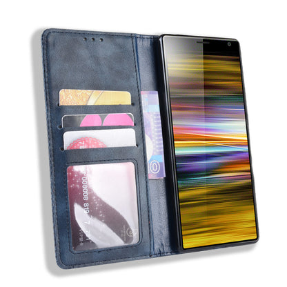 Vintage Style Leather Wallet Case for Sony Xperia 10