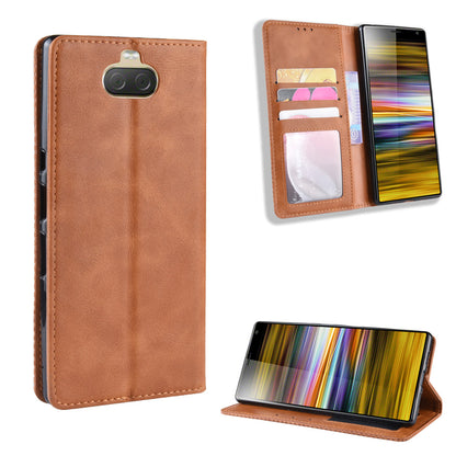 Vintage Style Leather Wallet Case for Sony Xperia 10