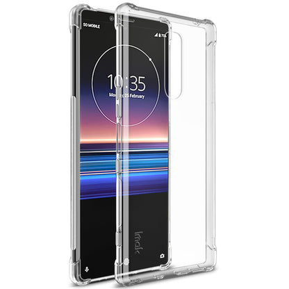 IMAK Skin Feel Anti-drop TPU Phone Case + Explosion-proof Screen Film for Sony Xperia 1