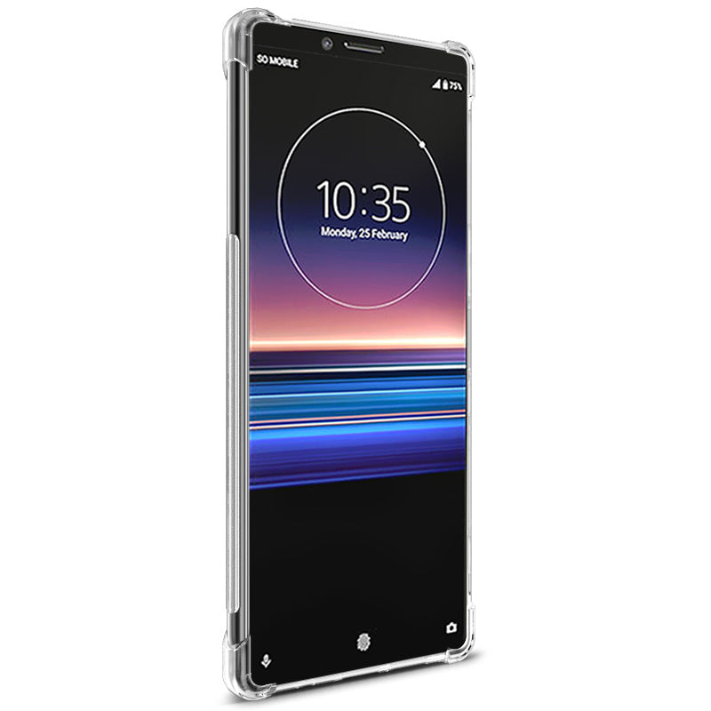 IMAK Skin Feel Anti-drop TPU Phone Case + Explosion-proof Screen Film for Sony Xperia 1