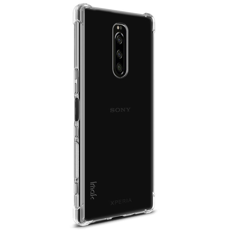IMAK Skin Feel Anti-drop TPU Phone Case + Explosion-proof Screen Film for Sony Xperia 1