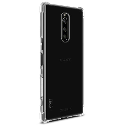 IMAK Skin Feel Anti-drop TPU Phone Case + Explosion-proof Screen Film for Sony Xperia 1