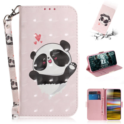 Light Spot Decor Pattern Printing PU Leather Stand Flip Cover for Sony Xperia 10 Plus
