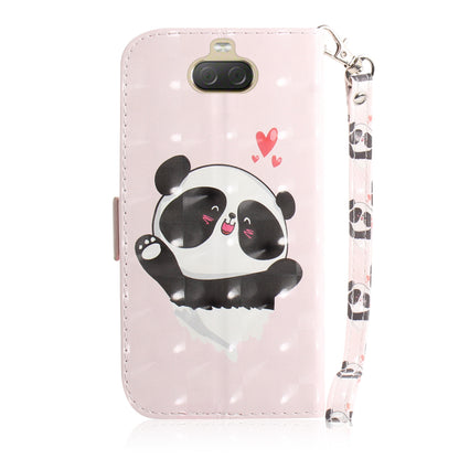 Light Spot Decor Pattern Printing PU Leather Stand Flip Cover for Sony Xperia 10 Plus