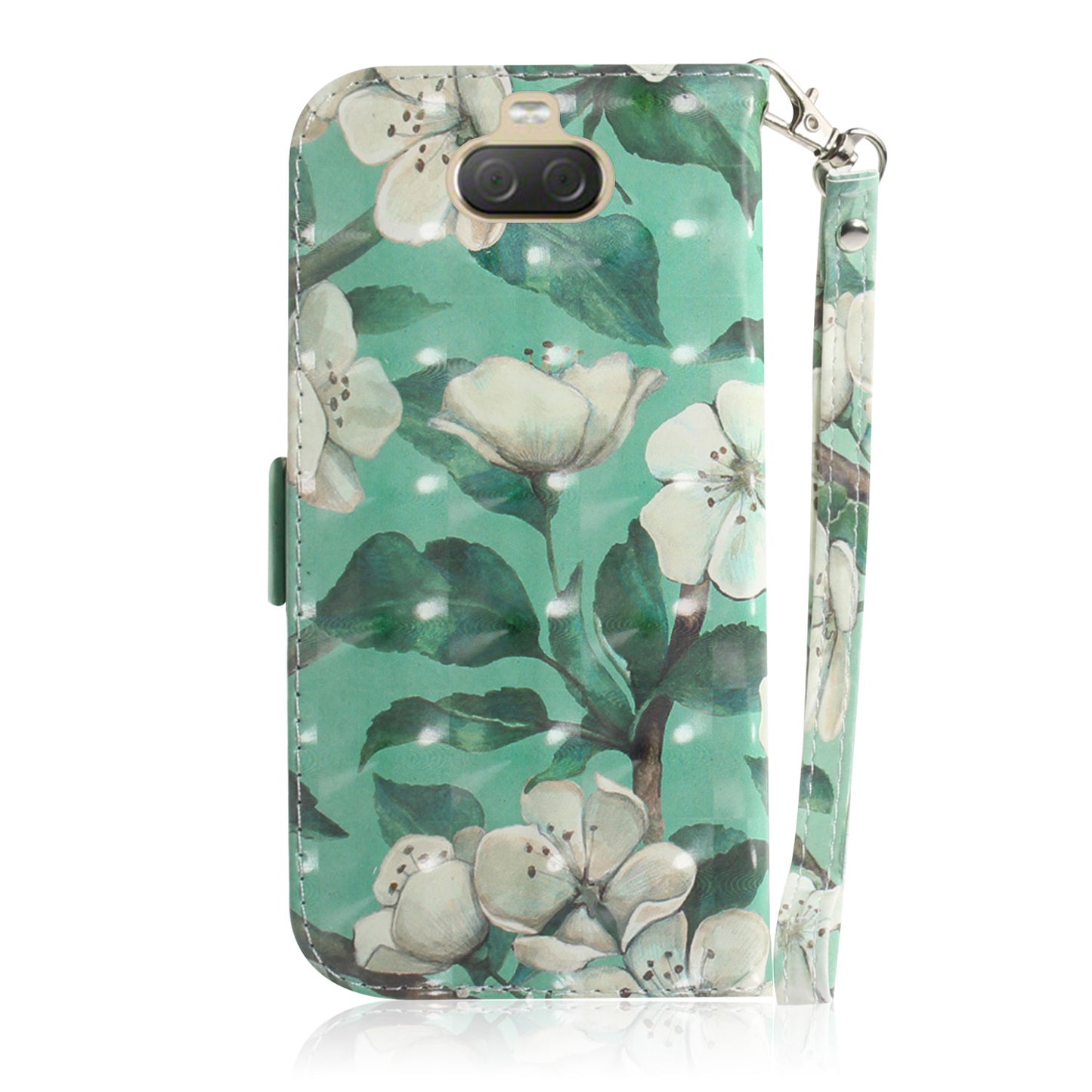 Light Spot Decor Pattern Printing PU Leather Stand Flip Cover for Sony Xperia 10 Plus