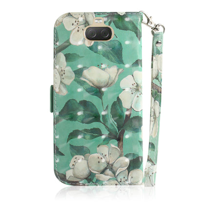Light Spot Decor Pattern Printing PU Leather Stand Flip Cover for Sony Xperia 10 Plus