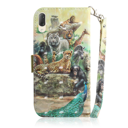 Pattern Printing / Light Spot Decor / Leather Wallet Case for Sony Xperia L3