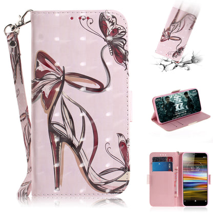 Pattern Printing / Light Spot Decor / Leather Wallet Case for Sony Xperia L3
